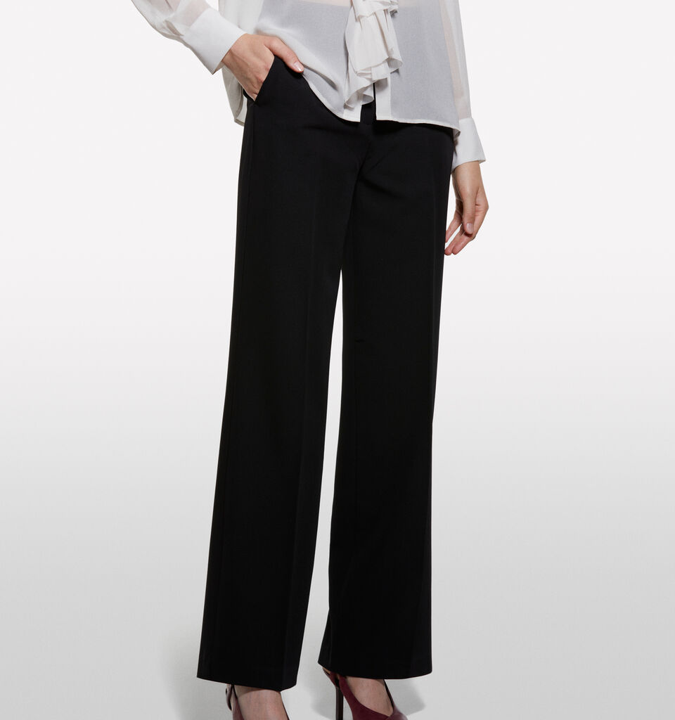 Pantalon palazzo noir - pantalons palazzo pour femme - Noir | Sisley image number 3
